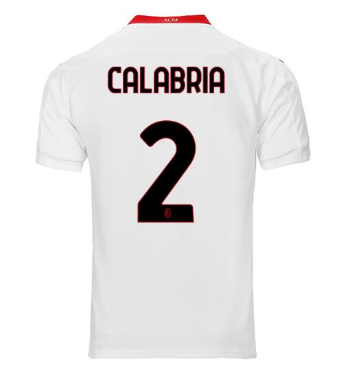 AC Milan Away Kit Soccer Jersey CALABRIA #2 2020/21